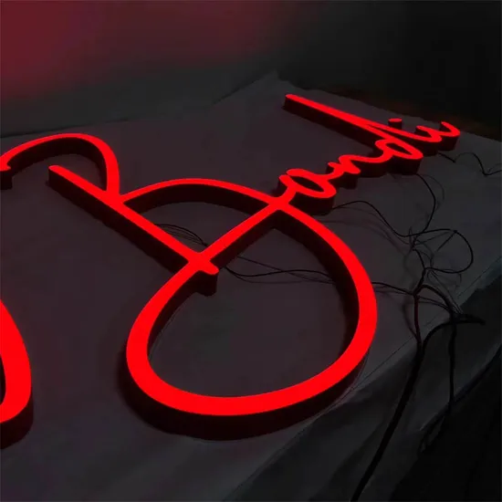 Red Face Light Acrylic Facelit LED Letter Sign