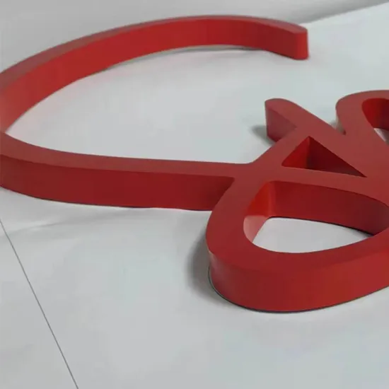 Red Face Light Acrylic Facelit LED Letter Sign