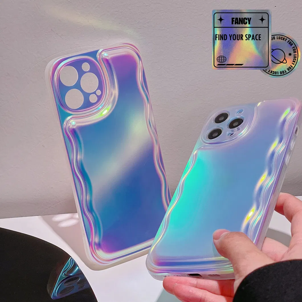 Electroplating Gradient Color Phone Cover Glitter Powder Water Ripple Mobile Phone Case for iPhone 14 13 PRO Max