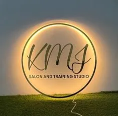 Round Acrylic Logo Illuminated Sign Custom Acrylic Salon Sign Acrylic Backlit LED Sign