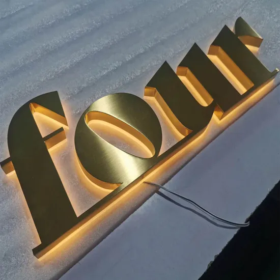 Shop Bright New LED Letters Wedding Signage Gold Brush Backlit Signboard