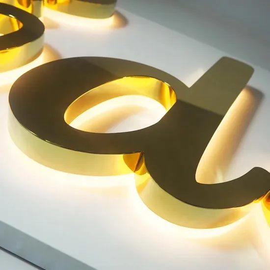 Stainless Steel Channel Letter Sign Coffee Shop Board Business Sign Board for Shop 3D LED Letter Signage