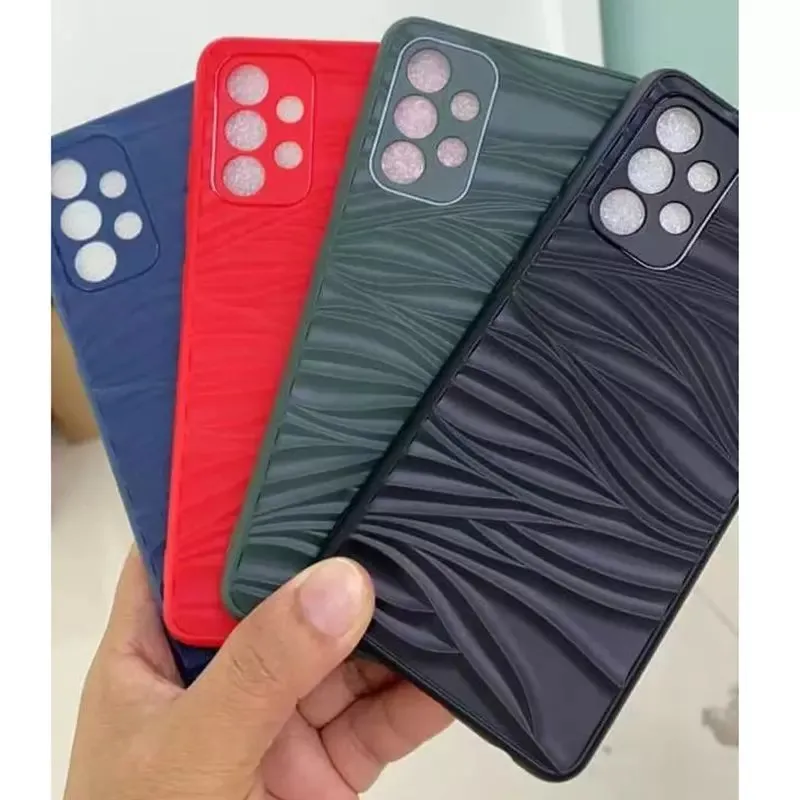 Factory Price Trendy TPU Ripple Phone Case with Hand Strap