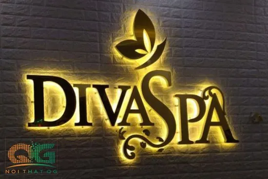 Stainless Steel Waterproof LED Golden Backlit Channel Letters Sign Company Signage