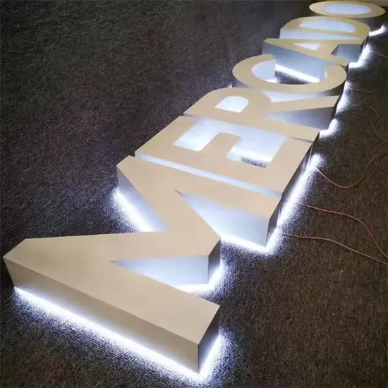 Store Front Backlit Acrylic Signage Illuminated Business Signs Lighting Wall Mounted LED Sign