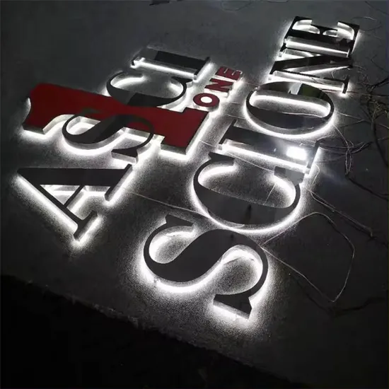 Store Front Backlit Acrylic Signage Illuminated Business Signs Lighting Wall Mounted LED Sign