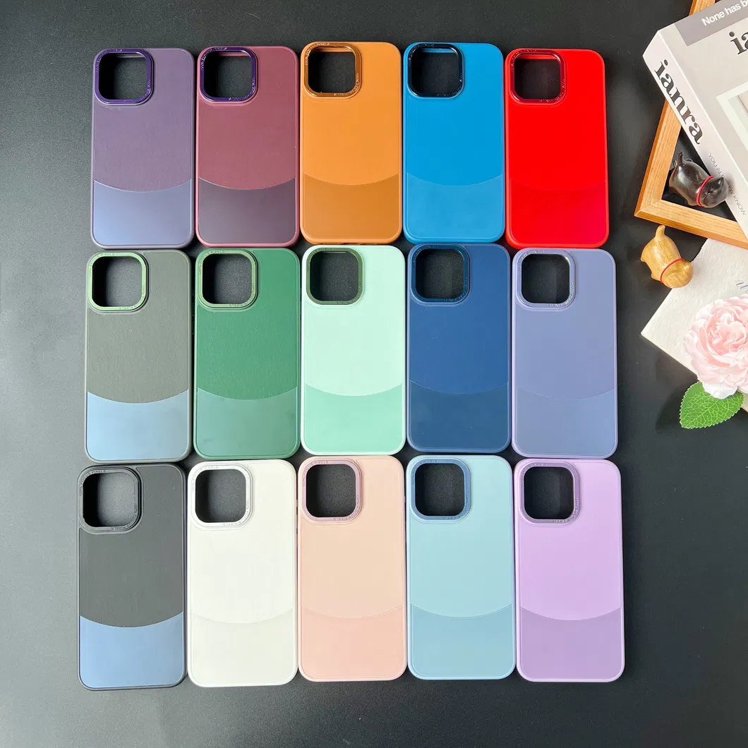 Fashion 3 in 1 Double Dual Colors Phone Case for iPhone 15 PRO Max 14 13 12 11 PRO Stitching in Half Color