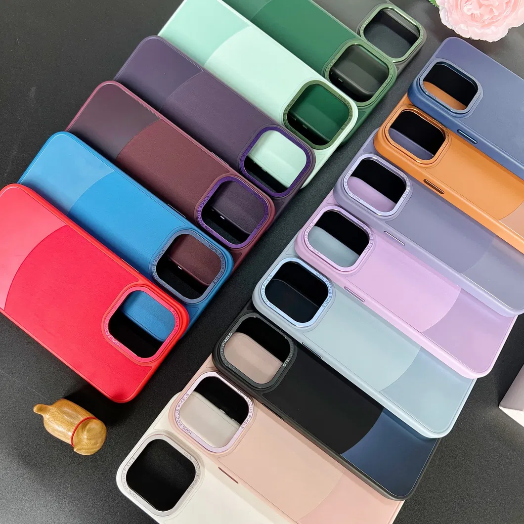 Fashion 3 in 1 Double Dual Colors Phone Case for iPhone 15 PRO Max 14 13 12 11 PRO Stitching in Half Color