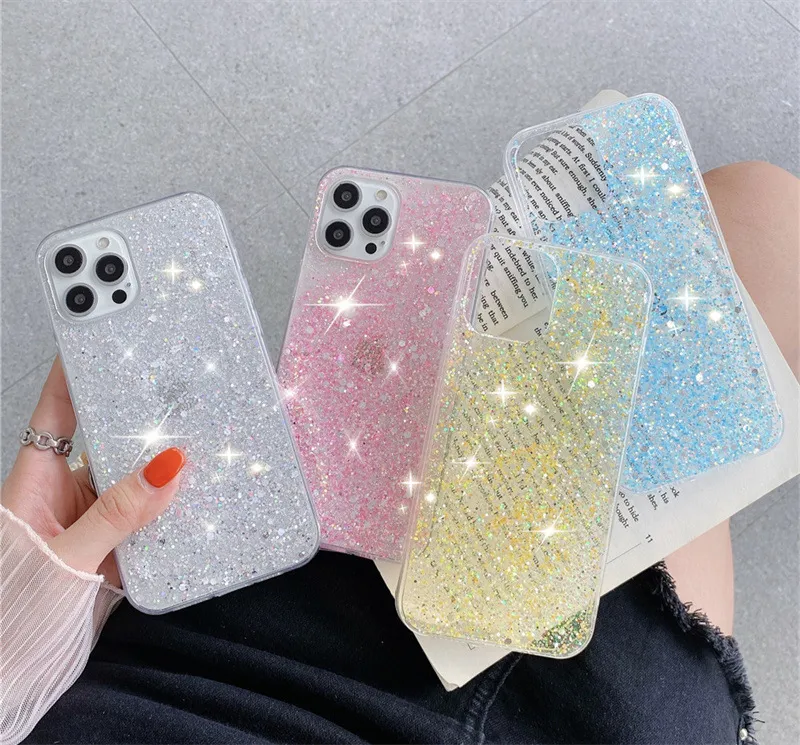 Fashion Bling Bling Style iPhone14PRO Diamond Pattern Starry Sky Soft Cell Phone Back Cover iPhone 13 Phone Case for iPhone12