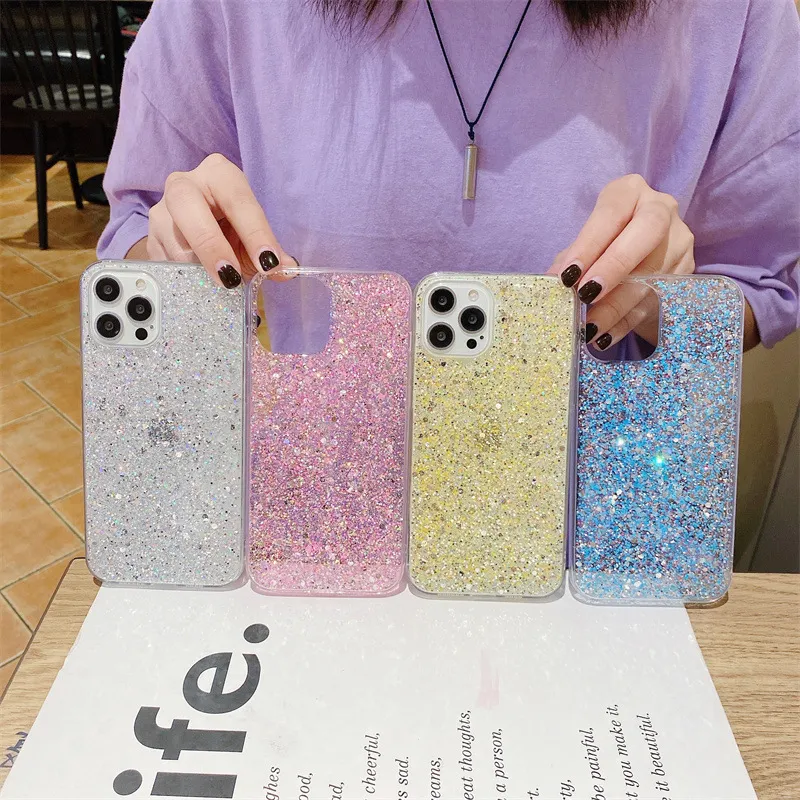 Fashion Bling Bling Style iPhone14PRO Diamond Pattern Starry Sky Soft Cell Phone Back Cover iPhone 13 Phone Case for iPhone12