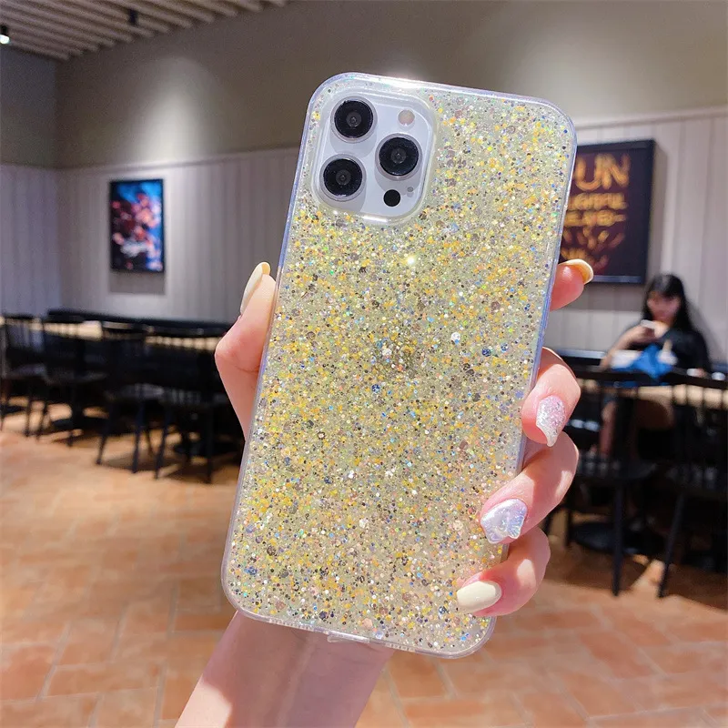 Fashion Bling Bling Style iPhone14PRO Diamond Pattern Starry Sky Soft Cell Phone Back Cover iPhone 13 Phone Case for iPhone12