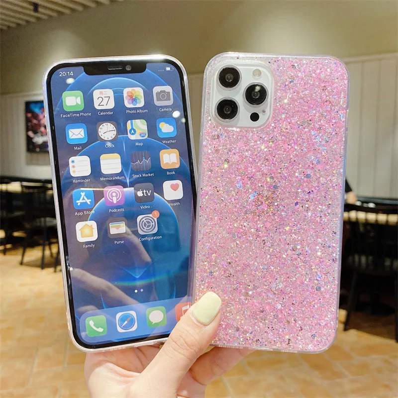 Fashion Bling Bling Style iPhone14PRO Diamond Pattern Starry Sky Soft Cell Phone Back Cover iPhone 13 Phone Case for iPhone12