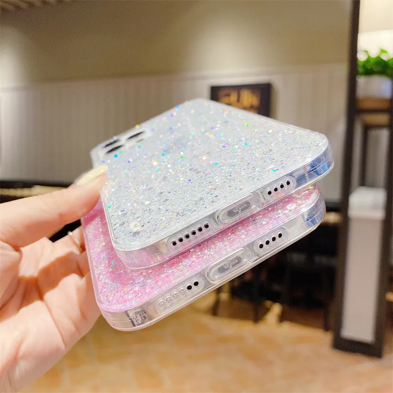 Fashion Bling Bling Style iPhone14PRO Diamond Pattern Starry Sky Soft Cell Phone Back Cover iPhone 13 Phone Case for iPhone12