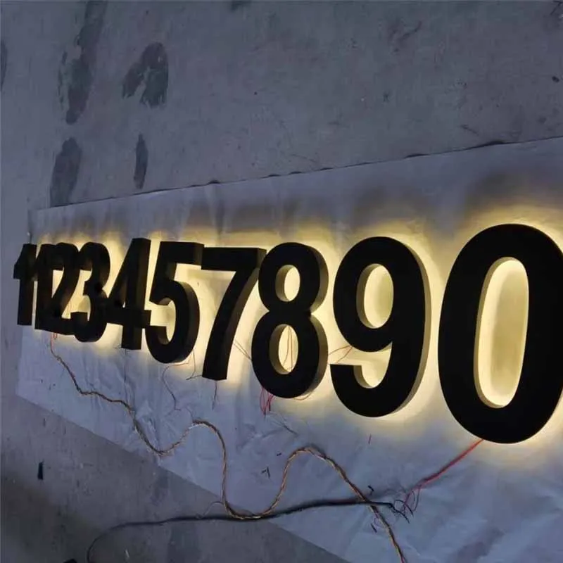 Wholesale Light up Letters Backlit House Number LED Signages Door Sign Custom