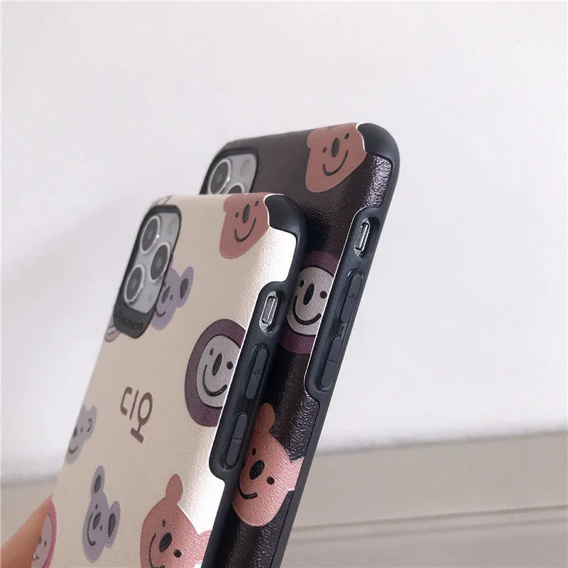 Fashion Cartoon Phone Case for iPhone 11/12/13/14/15 Animal Pink Leopard