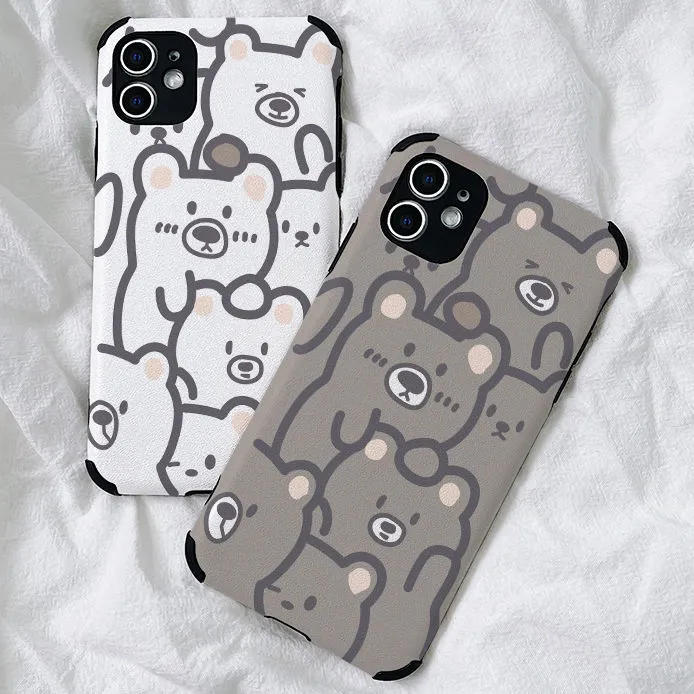 Fashion Cartoon Phone Case for iPhone 11/12/13/14/15 Animal Pink Leopard