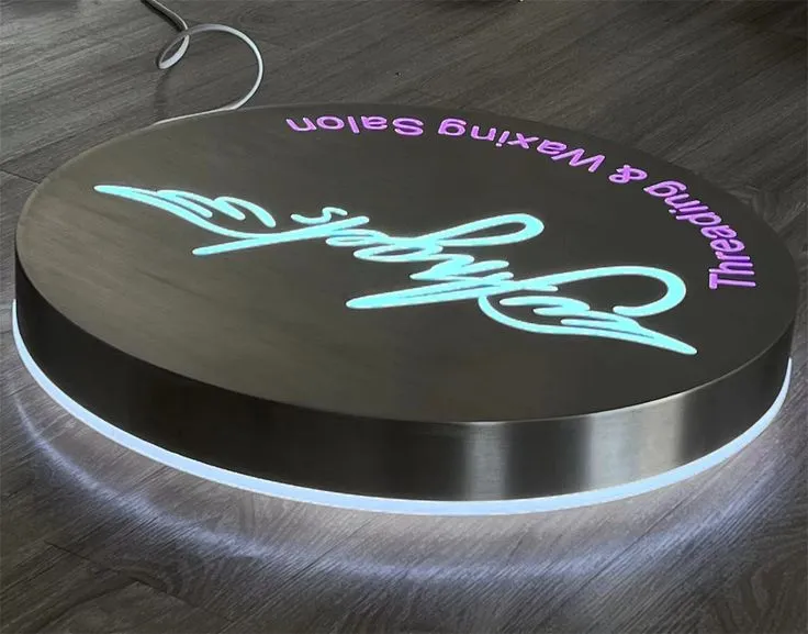 3D Business LED Light Box Sign Metal Wall Logo Sign Backlit Sign Advertising Business Sign