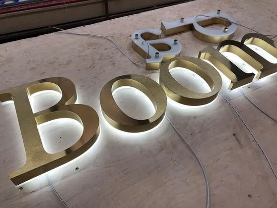 Waterproof Stainless Steel 3D Metal Backlit LED Sign Channel Letters Illuminated Sign Letters