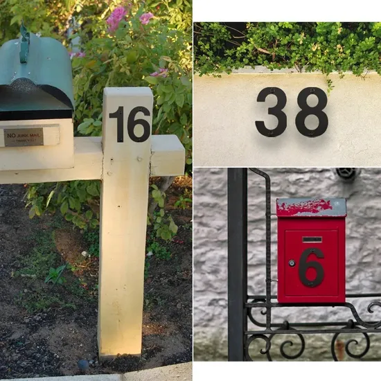 304 Stainless Steel Apartment House Number Metal Modern House Numbers for Outdoor Mailbox Yard Home Wall Door Sign