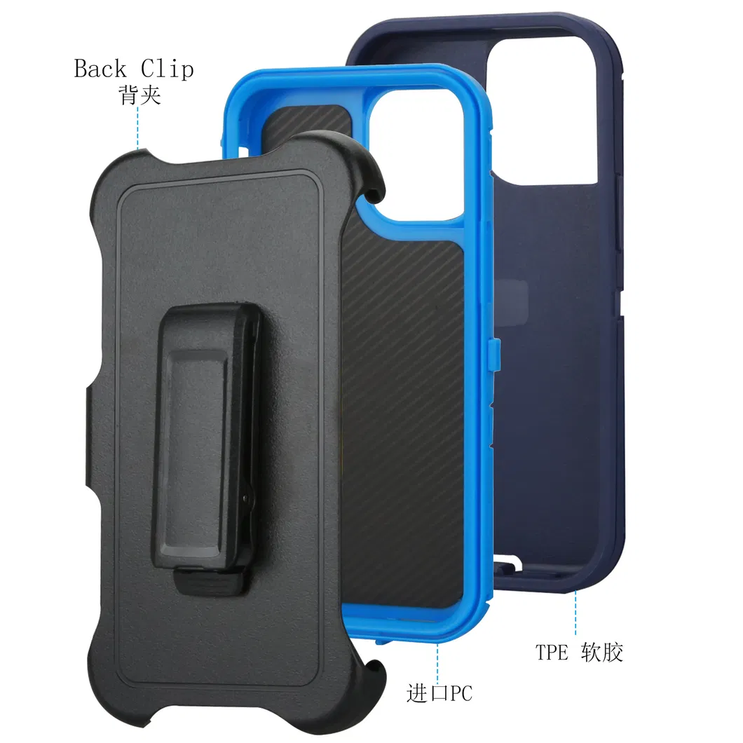 Heavy Armor Mobile Phone Case with Back Clip for iPhone 14