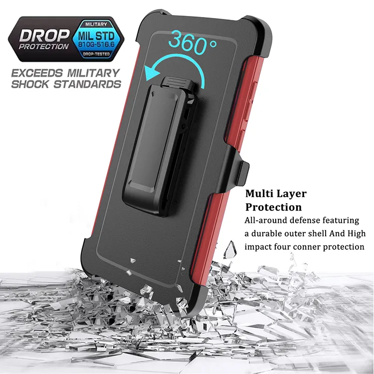 Heavy Armor Mobile Phone Case with Back Clip for iPhone 14