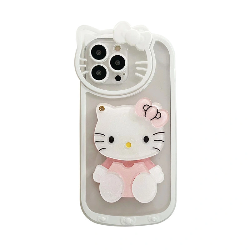 Hello-Kity Lovely 3D Cartoon Makeup Mirror Phone Case Girly Mobile