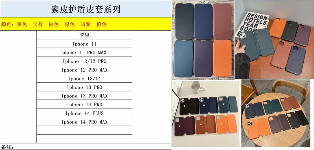 High-End PU Leather Phone Case Flip Cover Card Wallet Mobile Phone Accessories