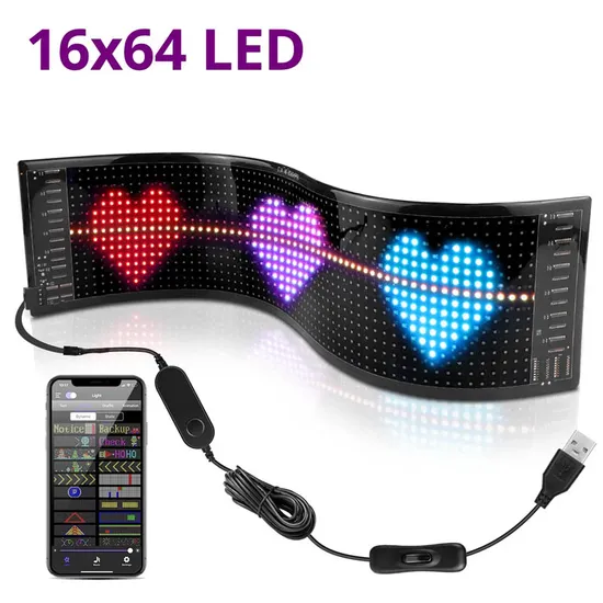 5V USB LED Matrix Pixel Panel Bluetooth APP Control LED Light