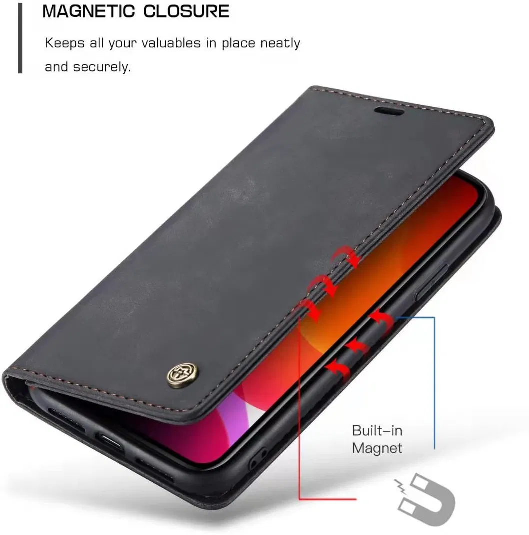 High Quality PU Leather Wallet Mobile Phone Case for Xiaomi Redmi Note 11 4G Note10 Kick Stand Retro Leather Case