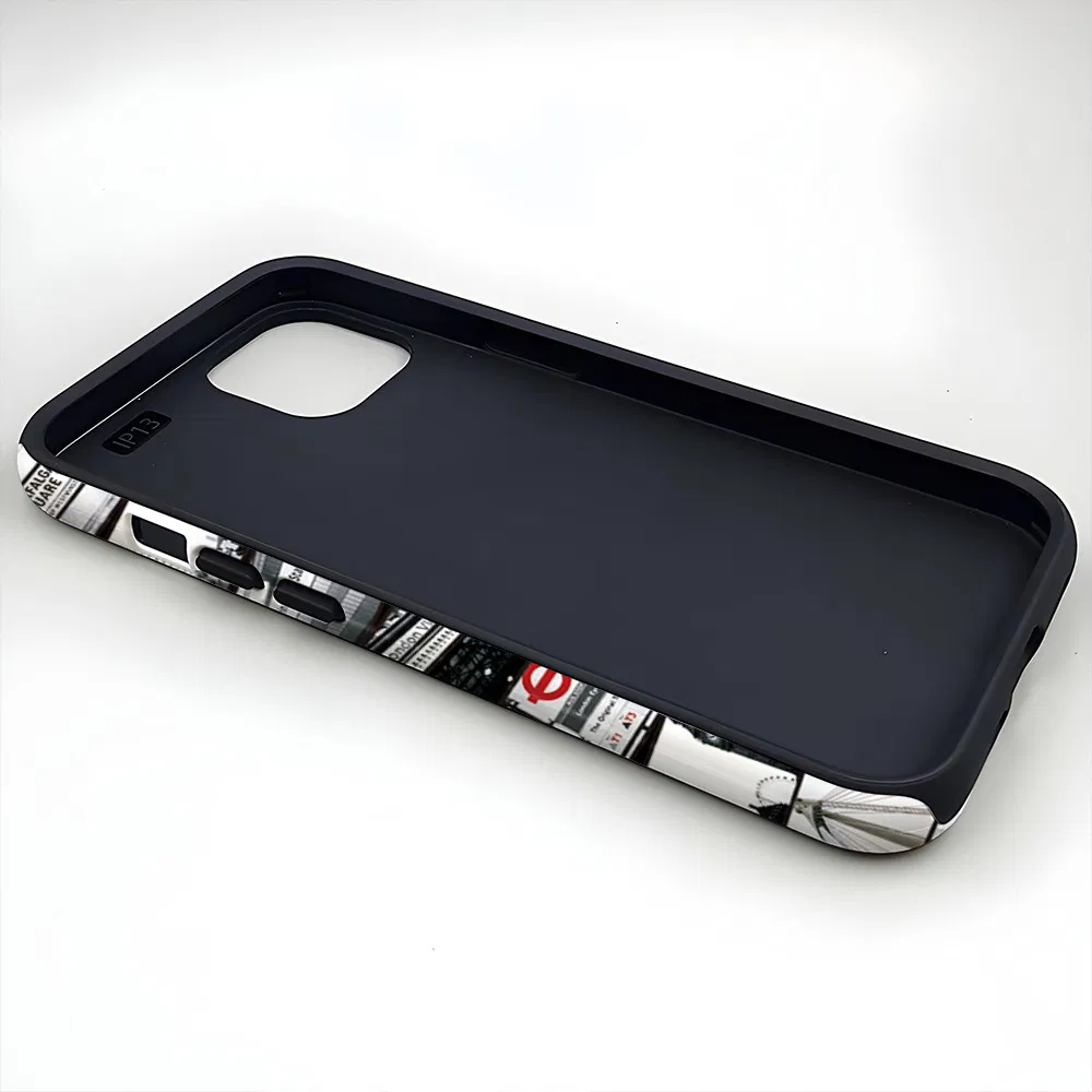 Ins British Style Customized Printing Sublimation Mobile Phone Case for Apple iPhone 15pm Double Layer 2-in-1