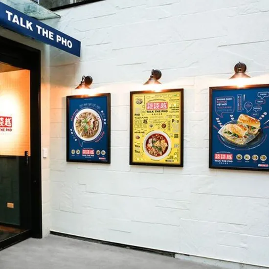 Ad LED Poster Frame for Restaurant Ultra Thin Light Box