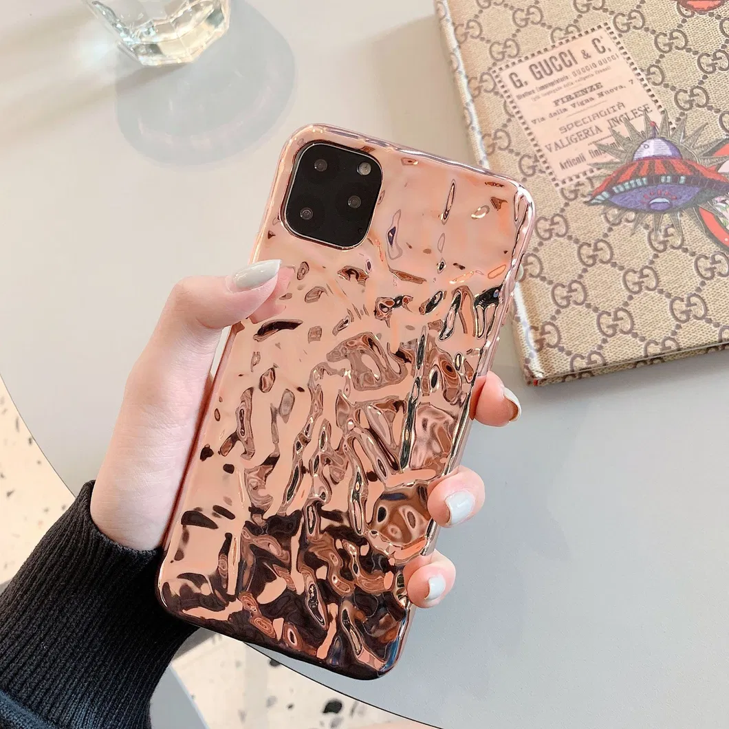 Ins Style Stereoscopic Electroplating Tinfoil Pattern Mobile Cell Phone Case for iPhone 13 14 PRO Huawei Mate30 40 PRO