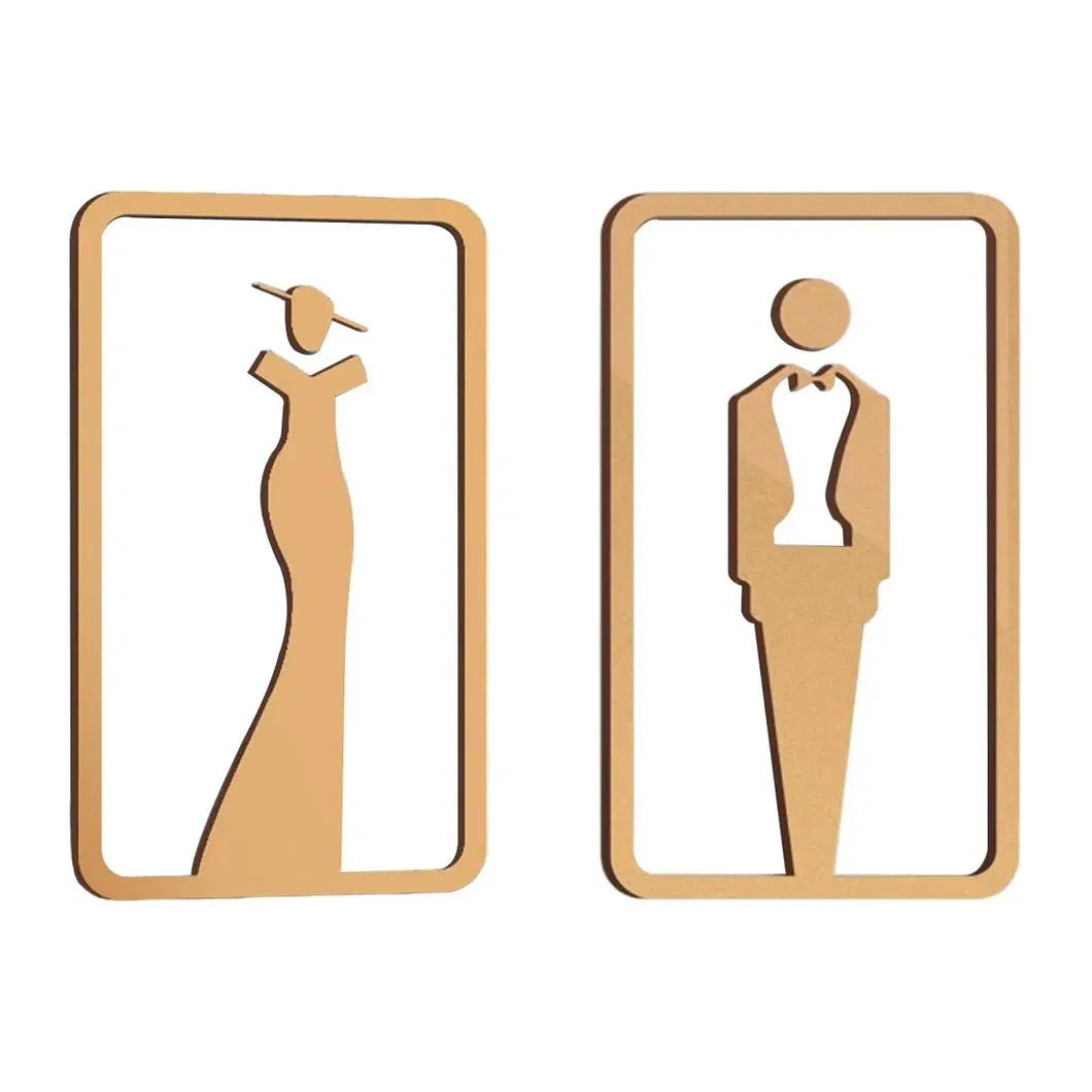 Bathroom Wall Sticker Woman Man Toilet Sign Home Hotel Washroom Door Signs