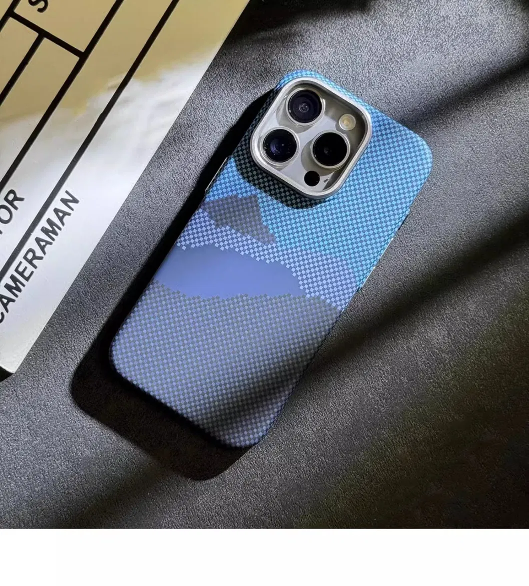 Luxo Design Phone Case for iPhone 14/15 PRO Max Classic Checkerboard Texture Slim PC Magnetic Cover Glow in The Dark