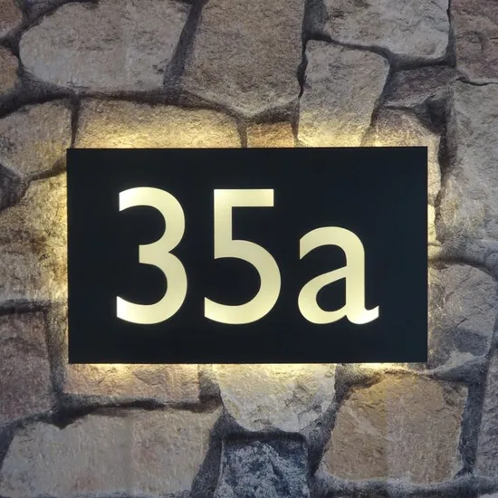 Backlit Luminescence Letter Number Logo House Number Outdoor Letter Door Plates