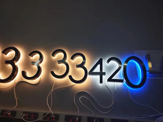 Backlit Luminescence Letter Number Logo House Number Outdoor Letter Door Plates