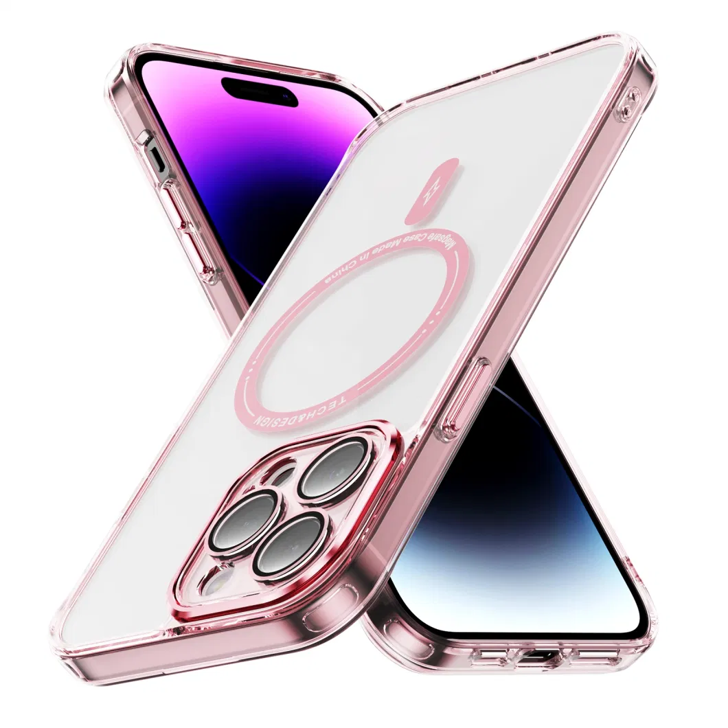 Luxury Mobile Phone Case for iPhone 16 15 PRO Max Magnetic Phone Cover with Metal Camera Protection