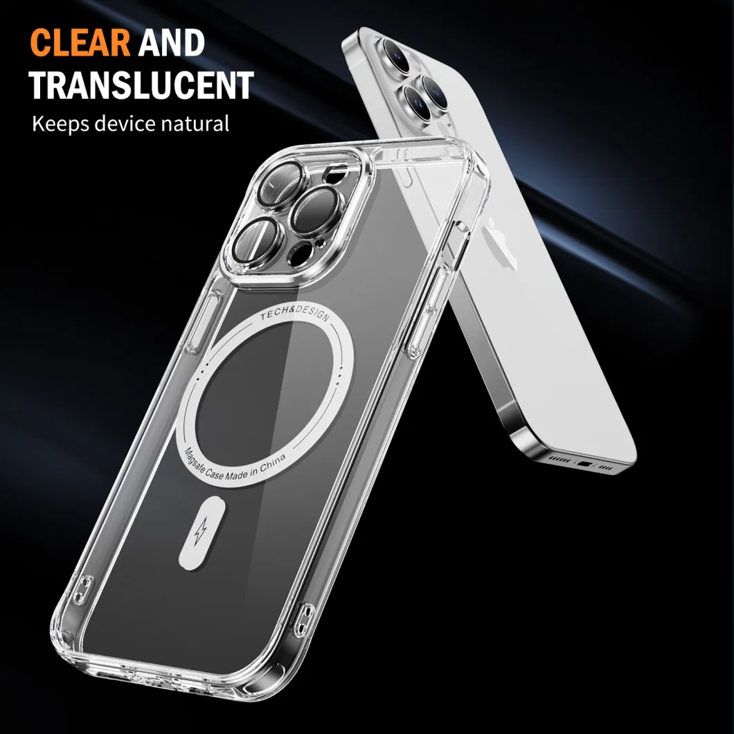 Luxury Mobile Phone Case for iPhone 16 15 PRO Max Magnetic Phone Cover with Metal Camera Protection