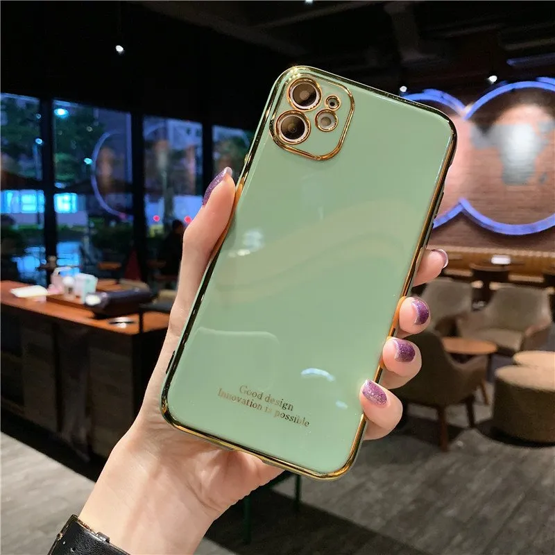 Luxury Original Electroplating Phone Case Candy Color Smartphone Back Cover