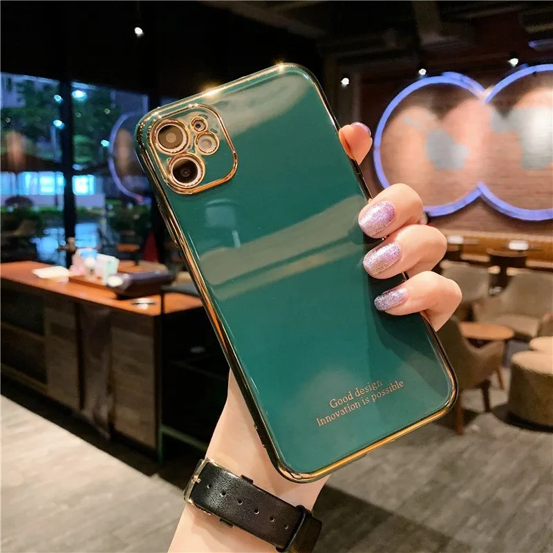 Luxury Original Electroplating Phone Case Candy Color Smartphone Back Cover