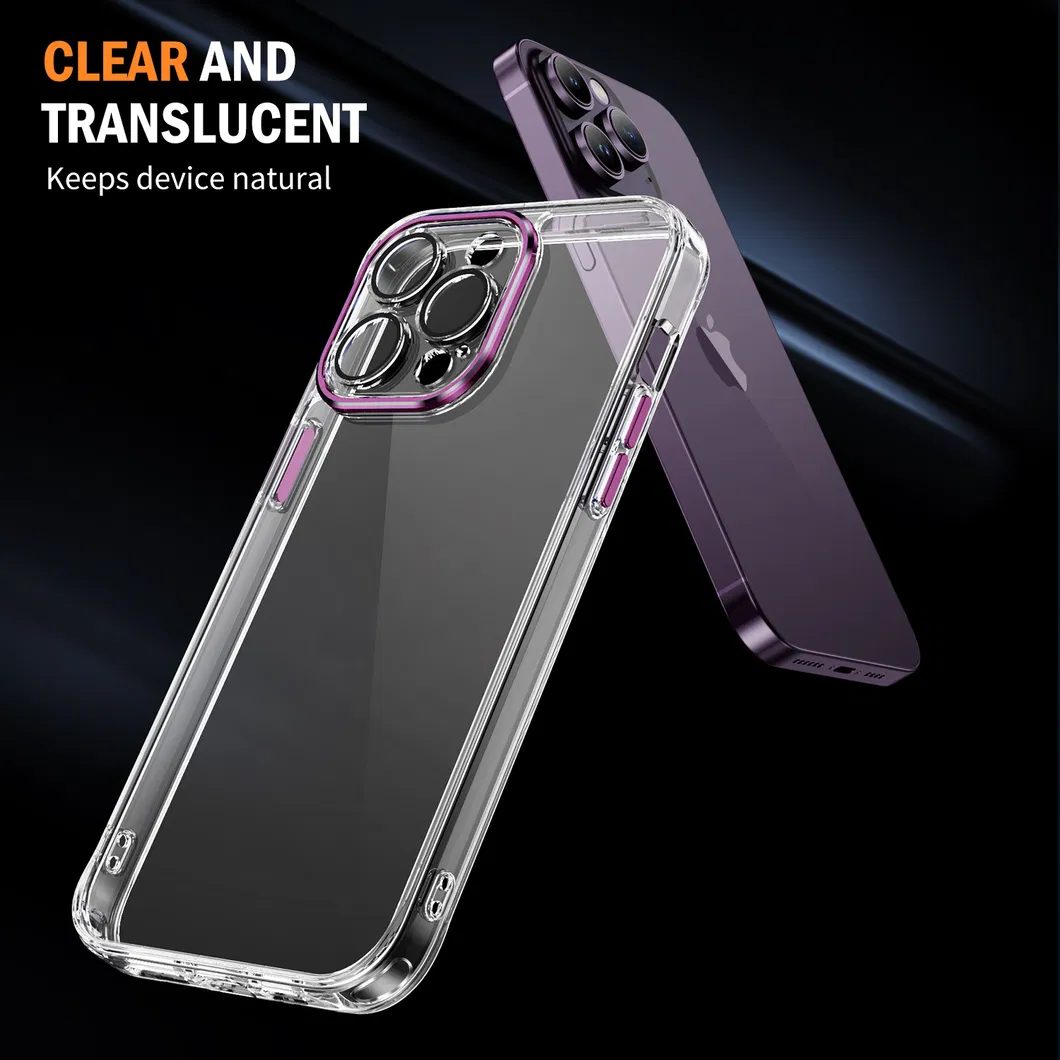 New Arrival Transparent PC Phone Case Luxury Glass Camera Protective Shockproof Case for iPhone 15 PRO Max 11 12 13 14 PRO Max