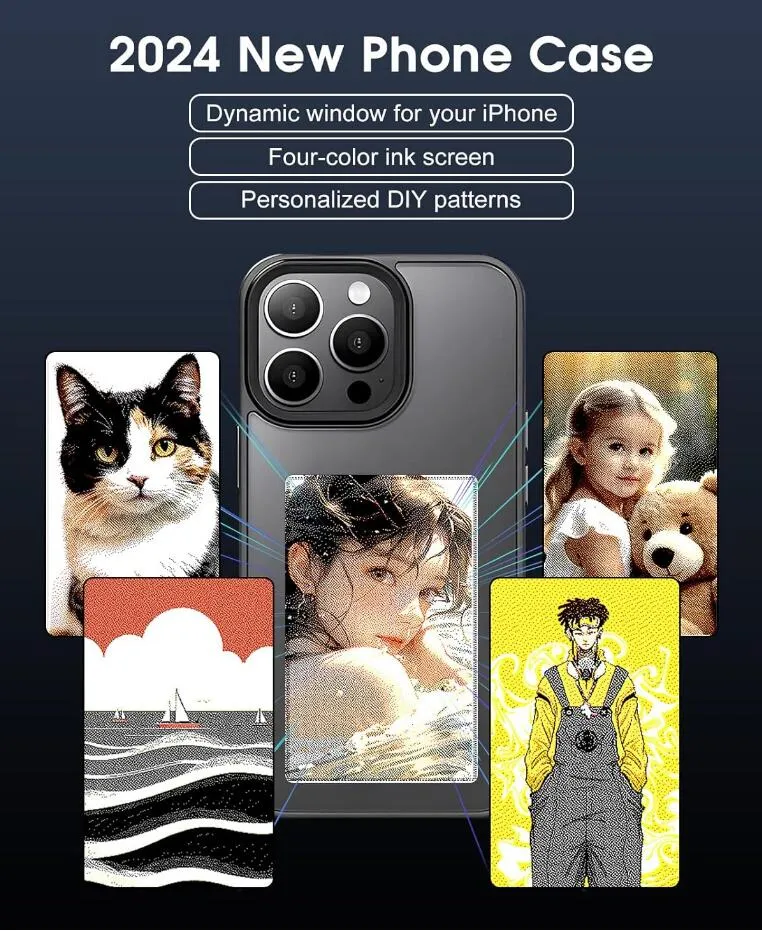 Smart NFC Ink Phone Screen Case for iPhone Long Lasting Imaging DIY Display Phone Cover