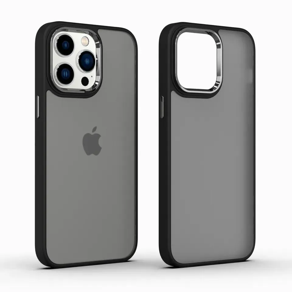 Translucent Smoked Matte Frosted Phone Case for iPhone 13 PRO Max Hard Back Cover TPU PC