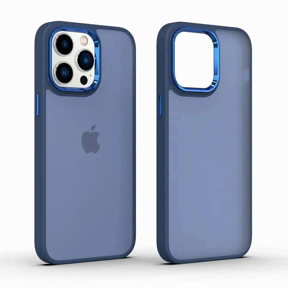 Translucent Smoked Matte Frosted Phone Case for iPhone 13 PRO Max Hard Back Cover TPU PC