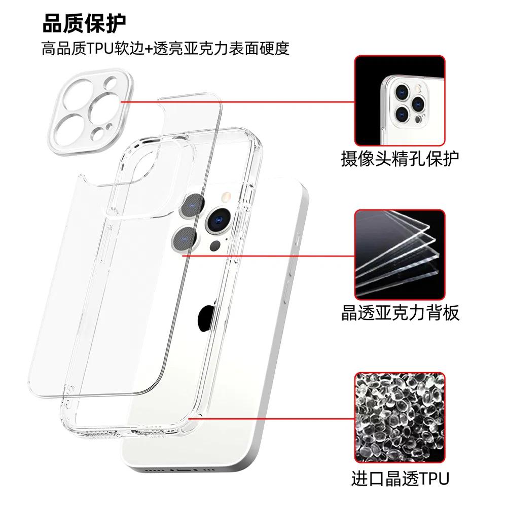 Transparent Acrylic Phone Case Hard S22 Ultra Clear Mobile Cover