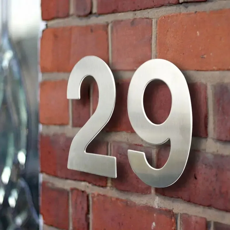 House Address Number Sign Metal Address House Number Sign Stainless Steel Hotel Room Floor Number Sign