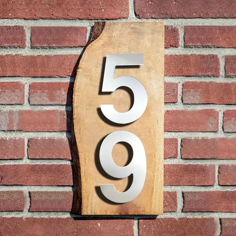 House Door Number Sign Personalized Outdoor Street Family Name Plates