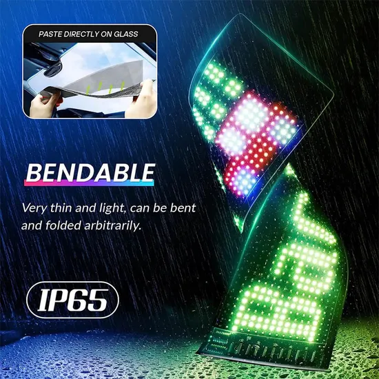 Flexible Programmable Scrolling Car LED Display Signage