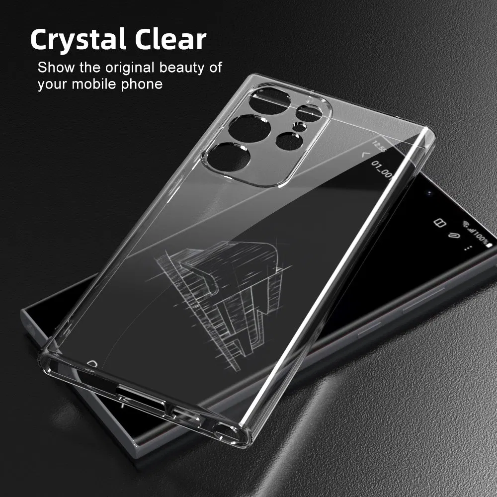 Transparent Soft TPU Shockproof Mobile Phone Case for Samsung S24 S23 Ultra