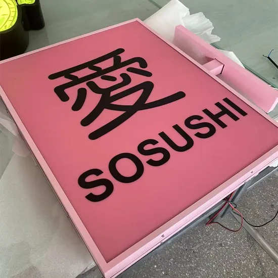 Giant SUS Metal LED Light Box Acrylic Cut Letter Commercial Use